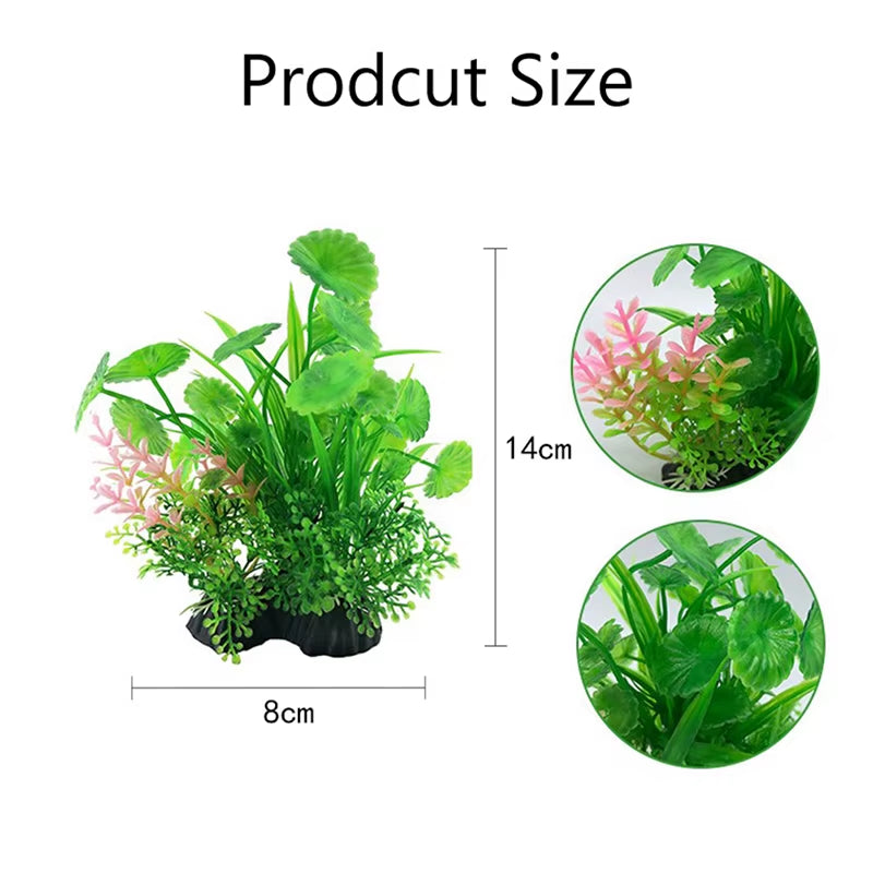 1Pcs 14Cm Artificial Aquarium Decor Plants Water Weeds Ornament Aquatic Plant Fish Tank Grass Decoration Accessories 12 Kinds