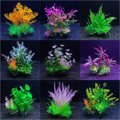 1Pcs 14Cm Artificial Aquarium Decor Plants Water Weeds Ornament Aquatic Plant Fish Tank Grass Decoration Accessories 12 Kinds