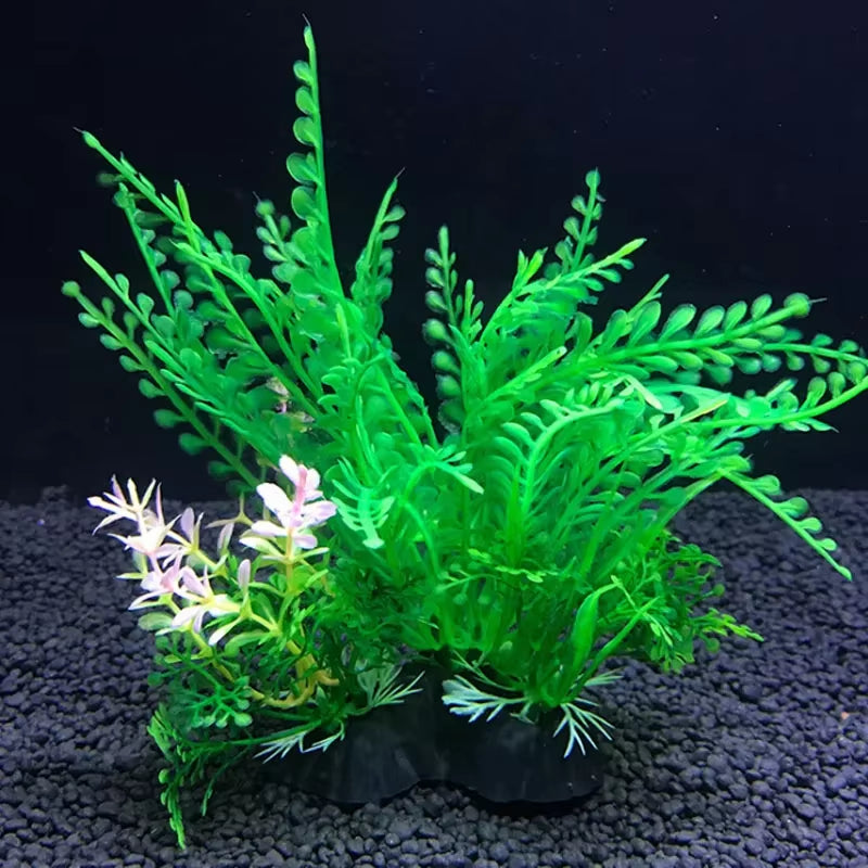 12 Kinds Aquarium Decorative Plants Water Plants Decorative Fish Tank Decoration Artificial Plants Accessories Iandscaping 14Cm