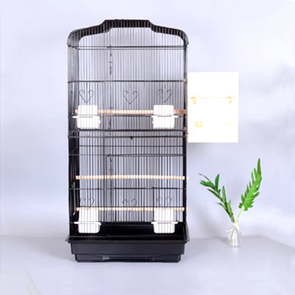 Gray Parrot Bird Cage, Extra Large, Luxury Large Peony, Metal Breeding, 1 Pc