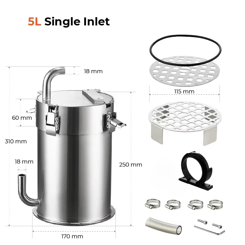 Aquarium External Filter Barrel ADA Style Fish Tank Grass Tank Stainless Steel Pro Canister Filter Premium Filter Barrel 어항 악세사리