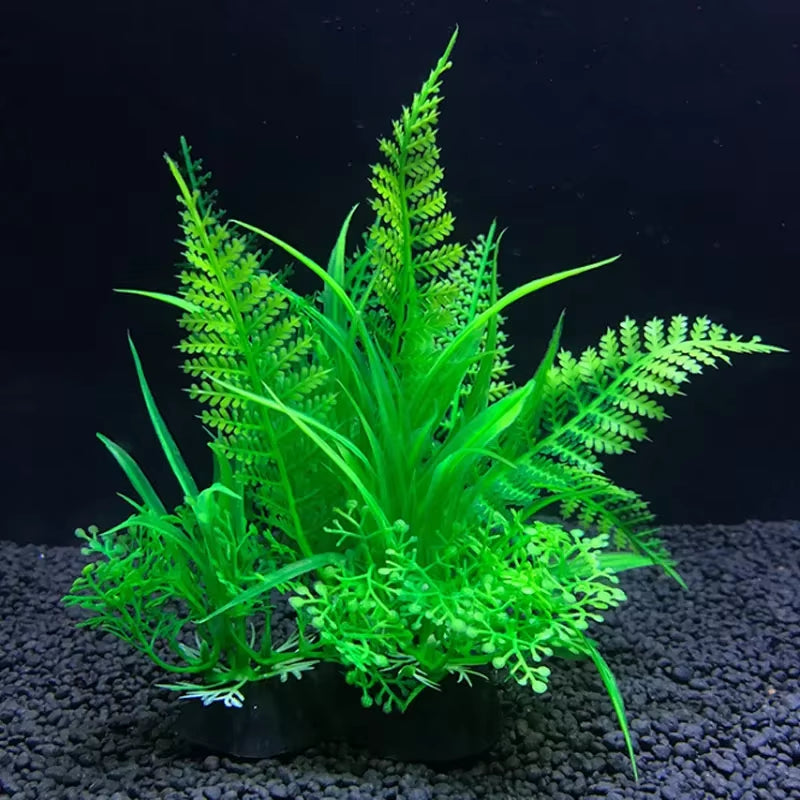 12 Kinds Aquarium Decorative Plants Water Plants Decorative Fish Tank Decoration Artificial Plants Accessories Iandscaping 14Cm