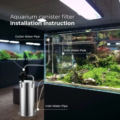 Aquarium External Filter Barrel ADA Style Fish Tank Grass Tank Stainless Steel Pro Canister Filter Premium Filter Barrel 어항 악세사리