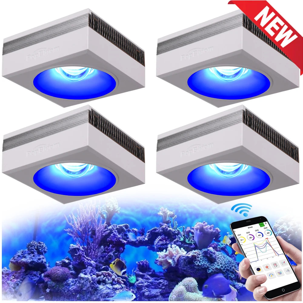 NEW  RL90 Wifi Led Aquarium Light Full Spectrum, Reef Light Aquarium Saltwater Coral Growing Marine Aquarium Tank Lamp