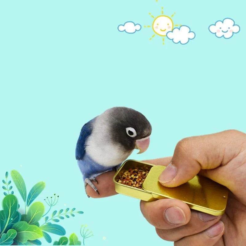 Bird Training Food Jar Parrot Handheld Feeder Bird Interactive Educational Toy Feeder Cup