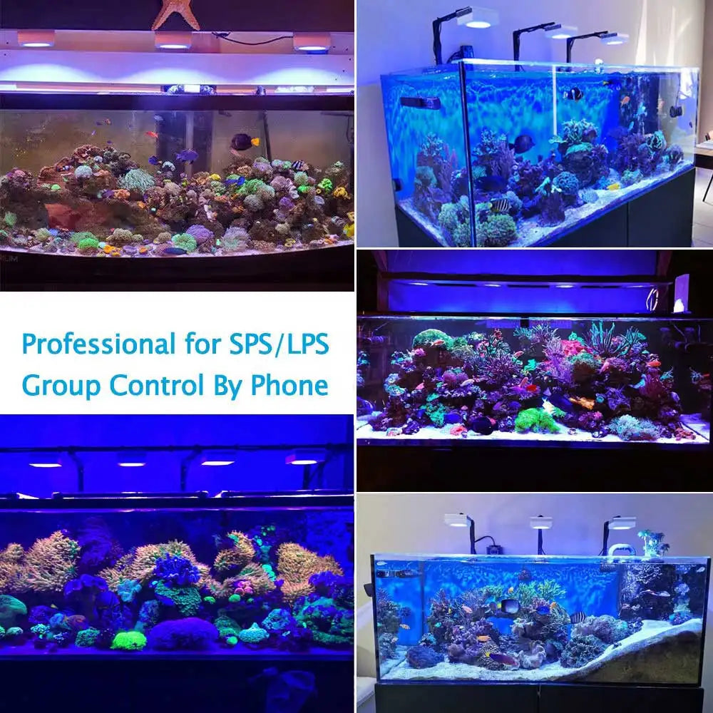 NEW  RL90 Wifi Led Aquarium Light Full Spectrum, Reef Light Aquarium Saltwater Coral Growing Marine Aquarium Tank Lamp