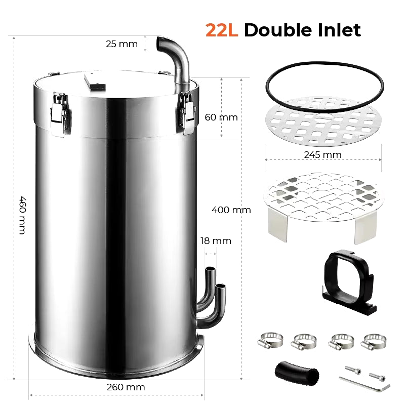 Aquarium External Filter Barrel ADA Style Fish Tank Grass Tank Stainless Steel Pro Canister Filter Premium Filter Barrel 어항 악세사리