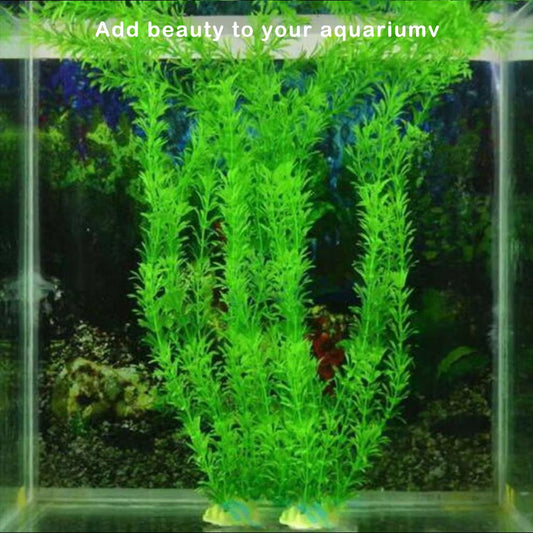 Aquarium Fish Tank Plants Artificial Green Seaweed Vivid Water Plants Plastic Plant Decorations