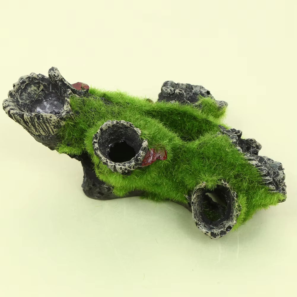 Resin Breeding Hiding Cave Simulation Shrimp Cave House Decorative Props Tree House Shelter Crafts Arts for Aquarium Landscaping