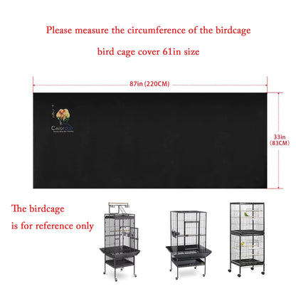 Bird Cage Cover Good Night Black Large Universal Blackout & Breathable Parrot Cage Shading Cover