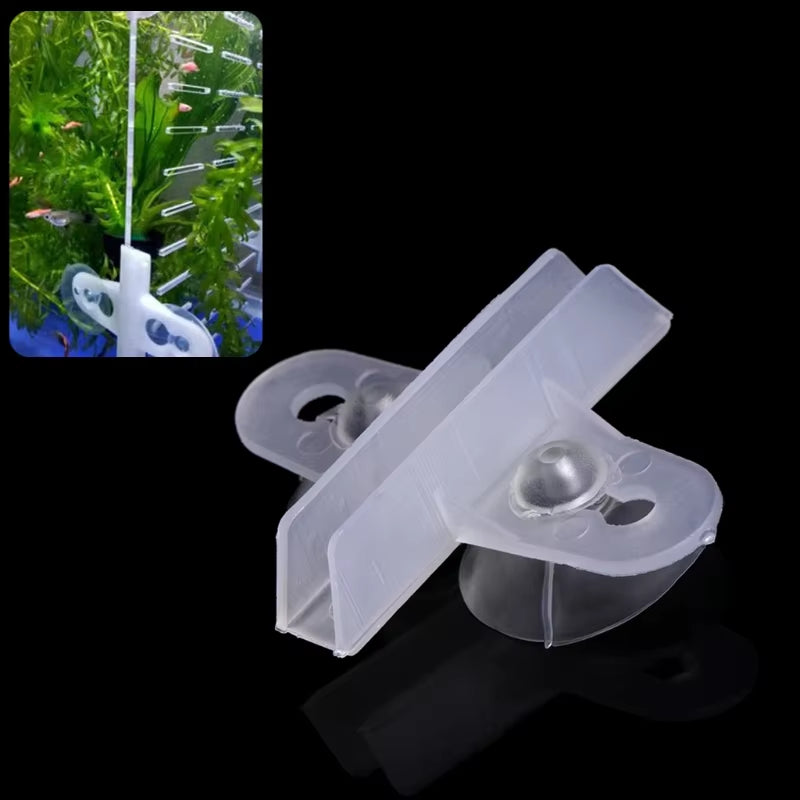 5Pcs Aquarium Divider Suction Cup Plastic Sheet Holder Set Fish Tank Fish Aquatic Pet Supplies