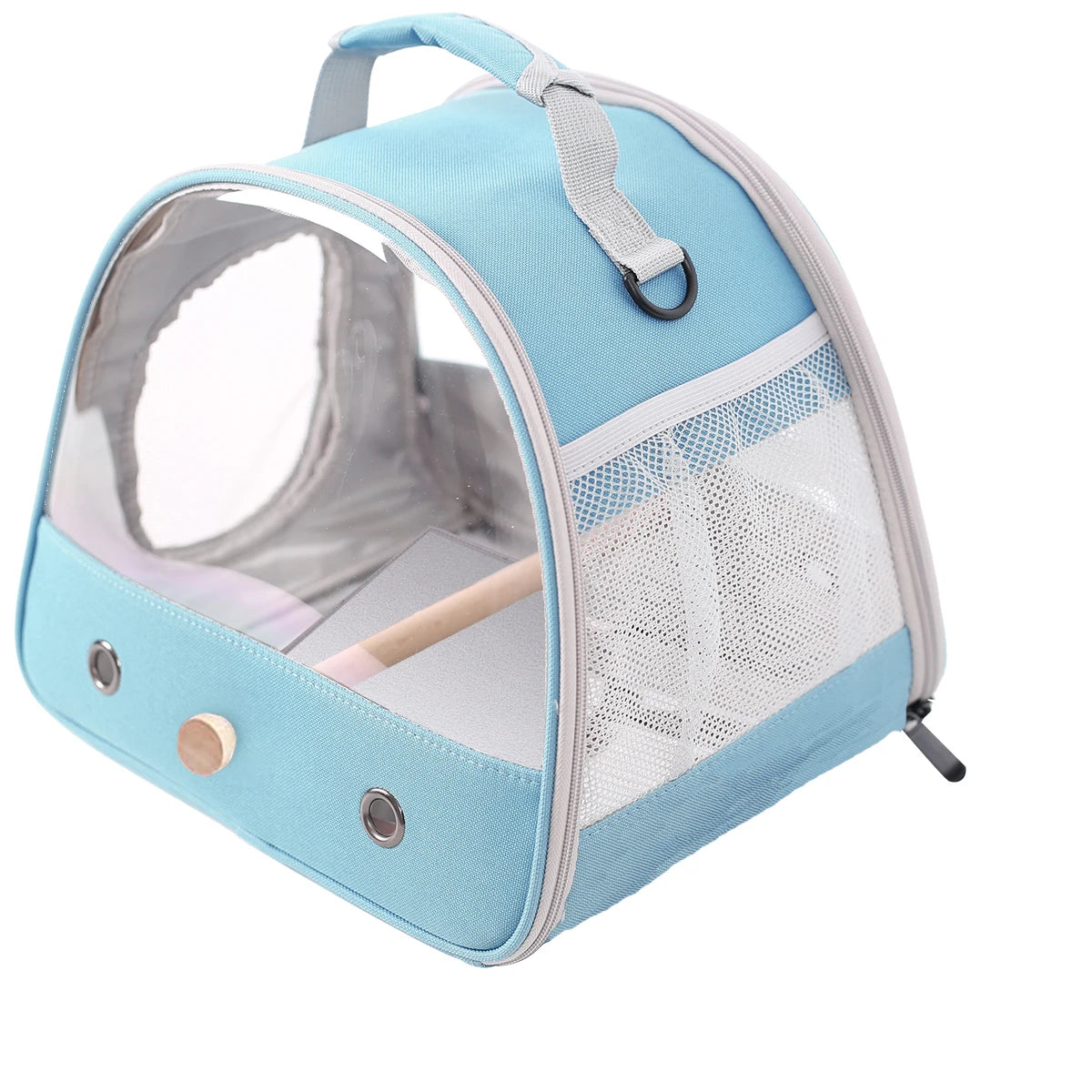 Portable Clear Bird Parrot Transport Cage Breathable Bird Carrier Travel Bag Small Pet Access Window Collapsible Outdoor Bag