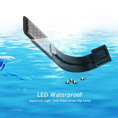 Super Slim Waterproof LED Aquarium Light 10W Freshwater Aquatic Plant Lighting Plants Grow Lights Clip-On Lamp for Fish Tank