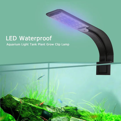 Super Slim Waterproof LED Aquarium Light 10W Freshwater Aquatic Plant Lighting Plants Grow Lights Clip-On Lamp for Fish Tank