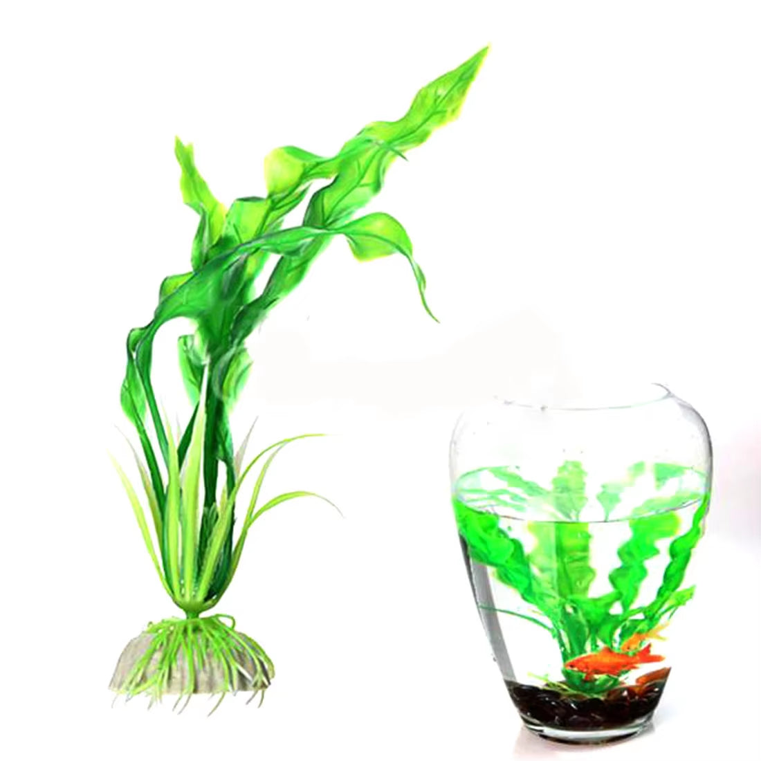 Aquarium Fish Tank Plants Artificial Green Seaweed Vivid Water Plants Plastic Plant Decorations